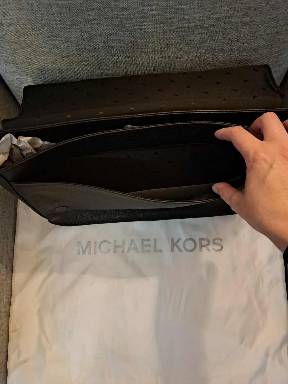 Michael Kors Black Leather Shoulder Bag